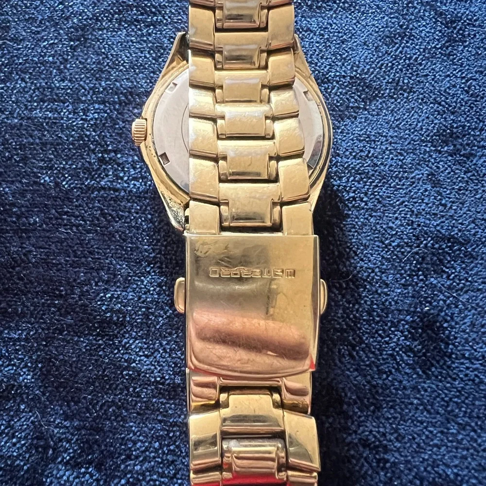 Guess Gold Chronograph Watch with Crystal Accents